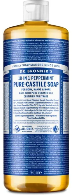 Dr Bronners Liquid soap pepermunt