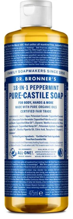 New Dr Bronners Liquid soap peppermint