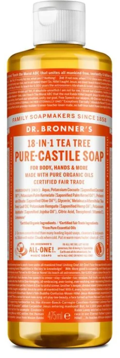 Dr Bronners Liquid soap tea tree