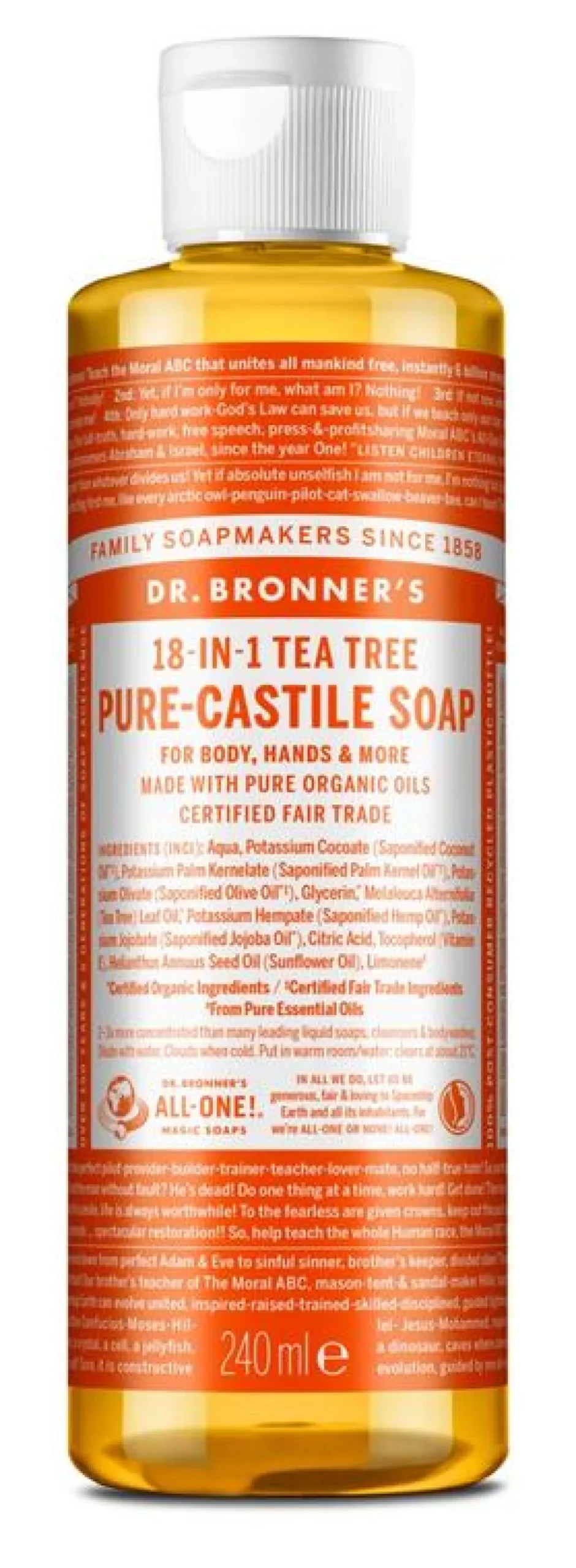 Discount Dr Bronners Liquid soap tea tree
