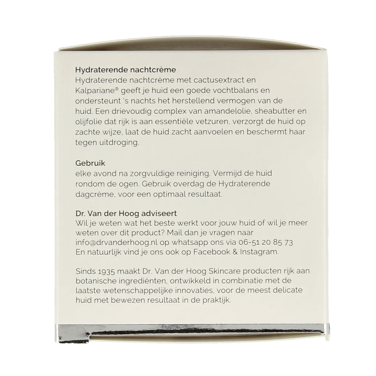 Best Dr. van der Hoog Nachtcreme hydraterend