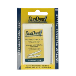 Duodent Tandenstoker hout fine/extra fine dubbelzijdig