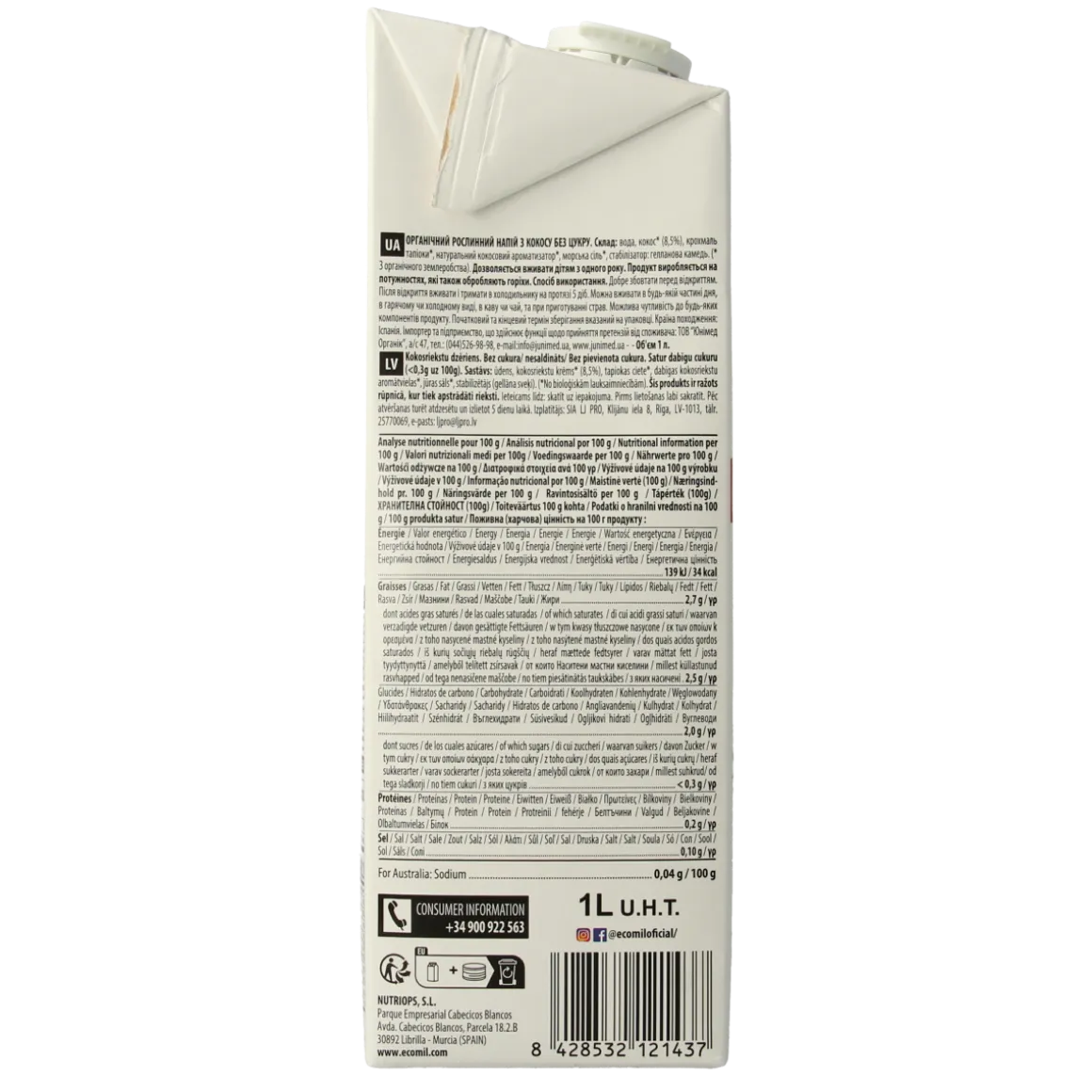 Ecomil Kokosmelk naturel bio