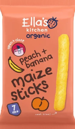Ella's Kitchen Maize sticks peach banana 7+ maanden bio