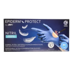 Hot Epiderm Protect Nitriel onderzoekhandschoen poedervrij M blauw