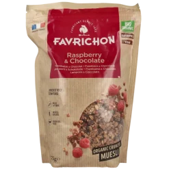 Favrichon Framboos & chocolade crunchy muesli bio