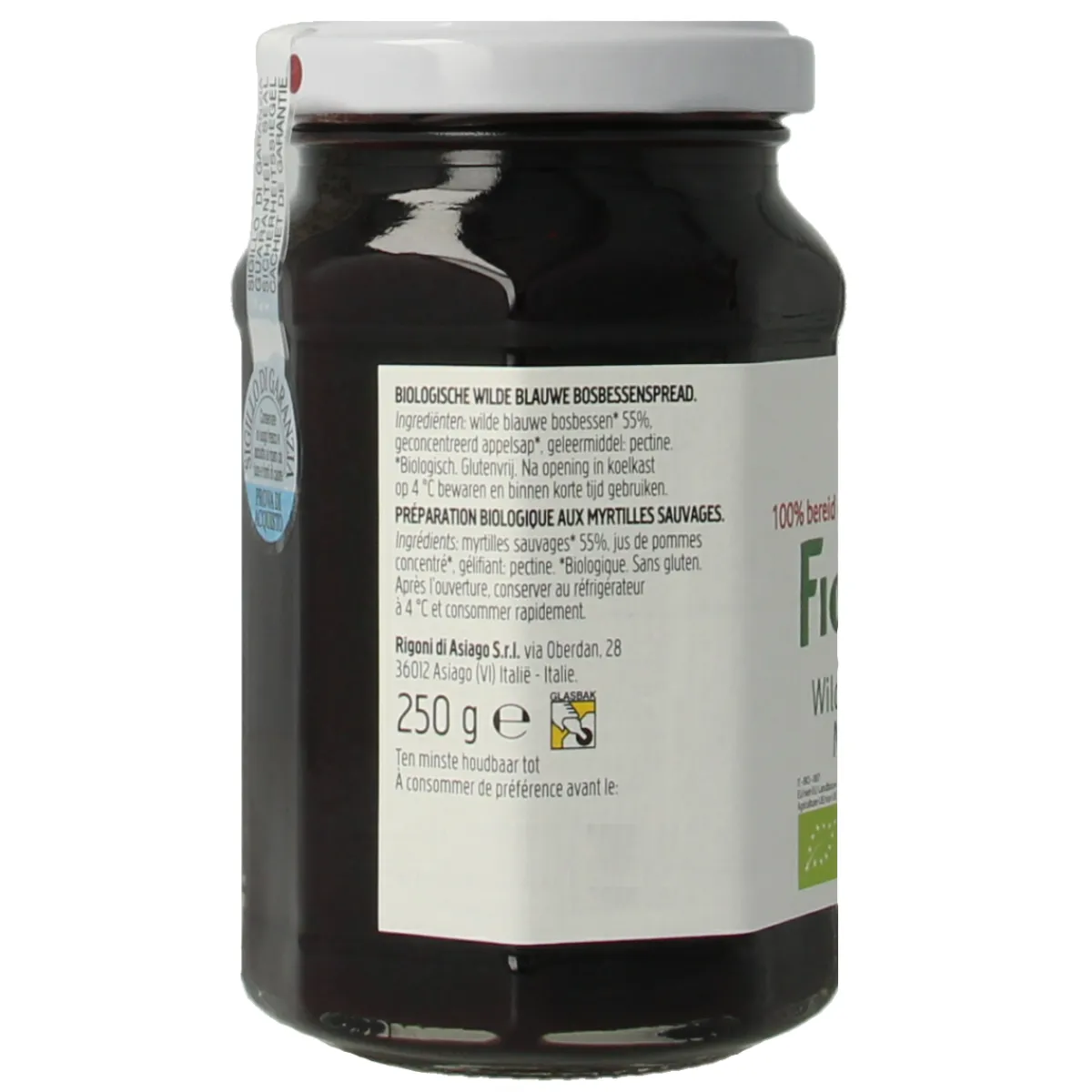 Fiordifrutta Blauwe bosbesjam bio