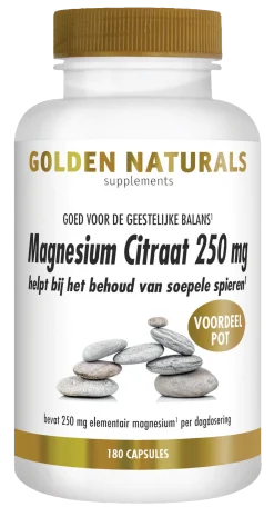 Golden Naturals Magnesium citraat 250mg