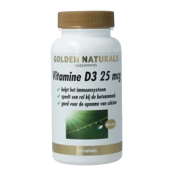 Golden Naturals Vitamine D3 25mcg