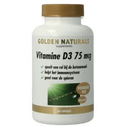 Golden Naturals Vitamine D3 75mcg