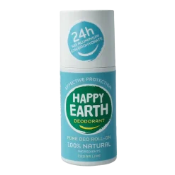 Clearance Happy Earth Pure deodorant roll-on cedar lime