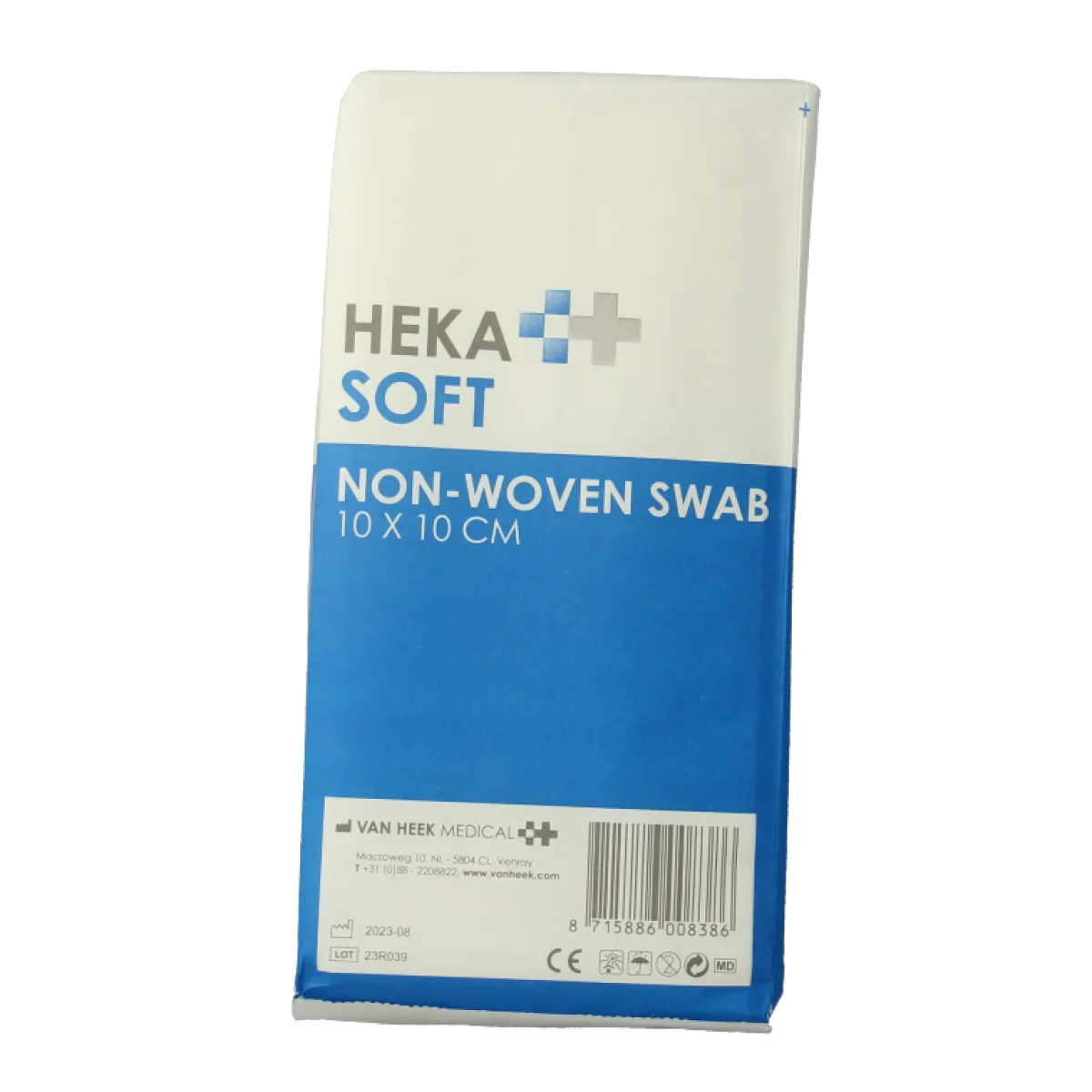 Heka Soft Non-woven kompres 10 x 10cm niet steriel 8 lagen