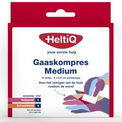 Best Heltiq Gaaskompres 8.5 x 5cm zestientje