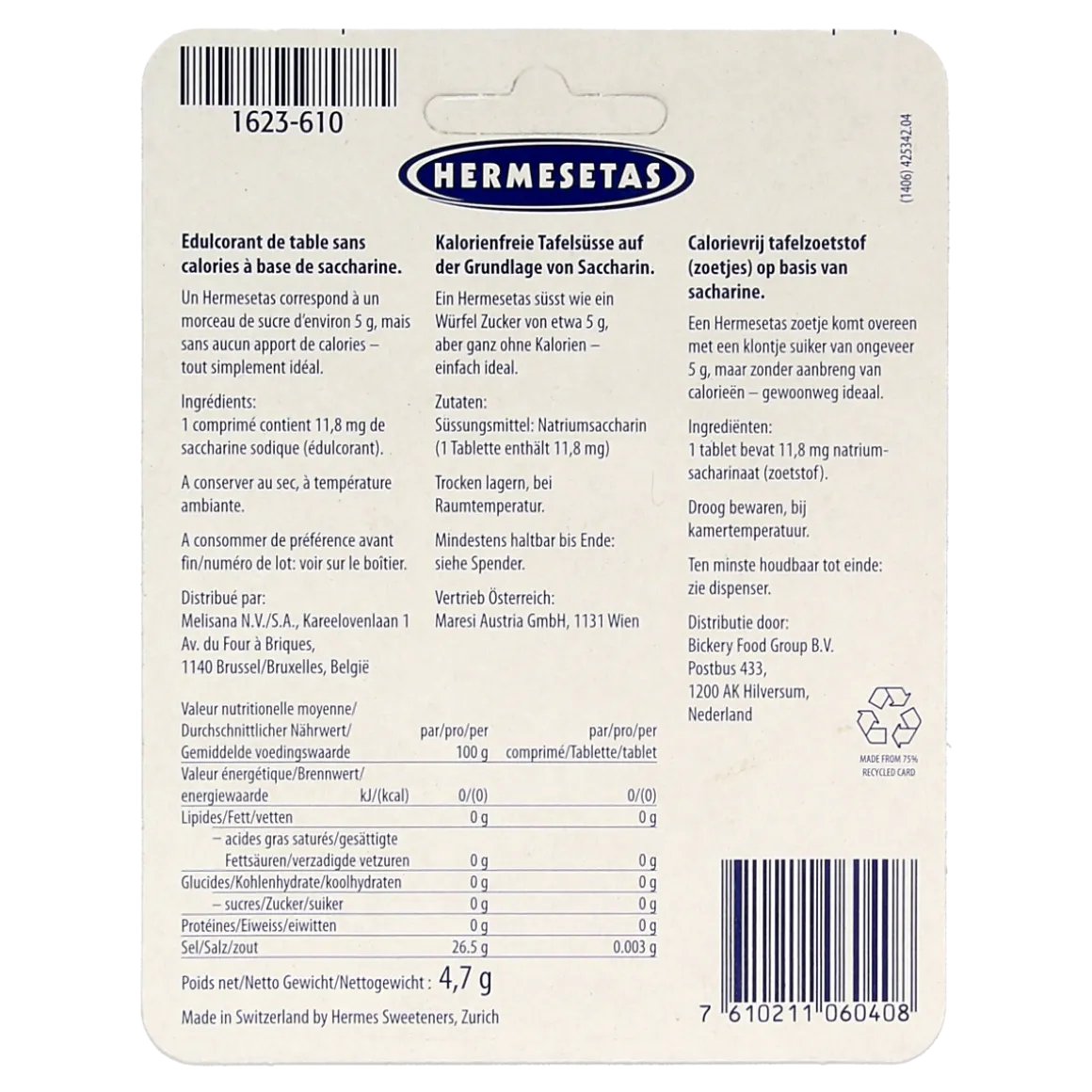Hermesetas Zoetjes