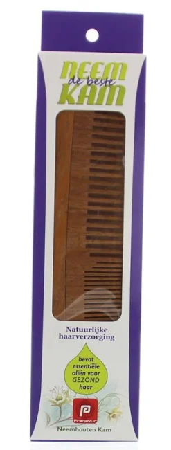 New Holisan Neem houten kam recht combi