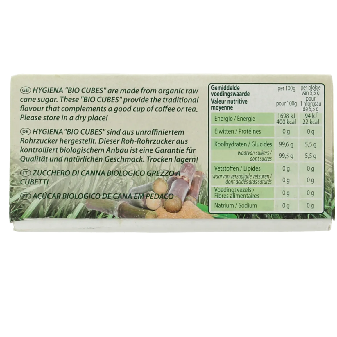 Hygiena Cubes rietsuikerklontjes bio