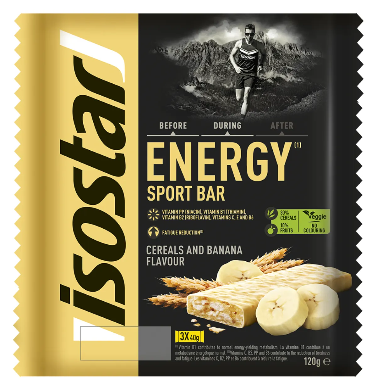 Outlet Isostar Energy sport bar cereals & banana 3 pack