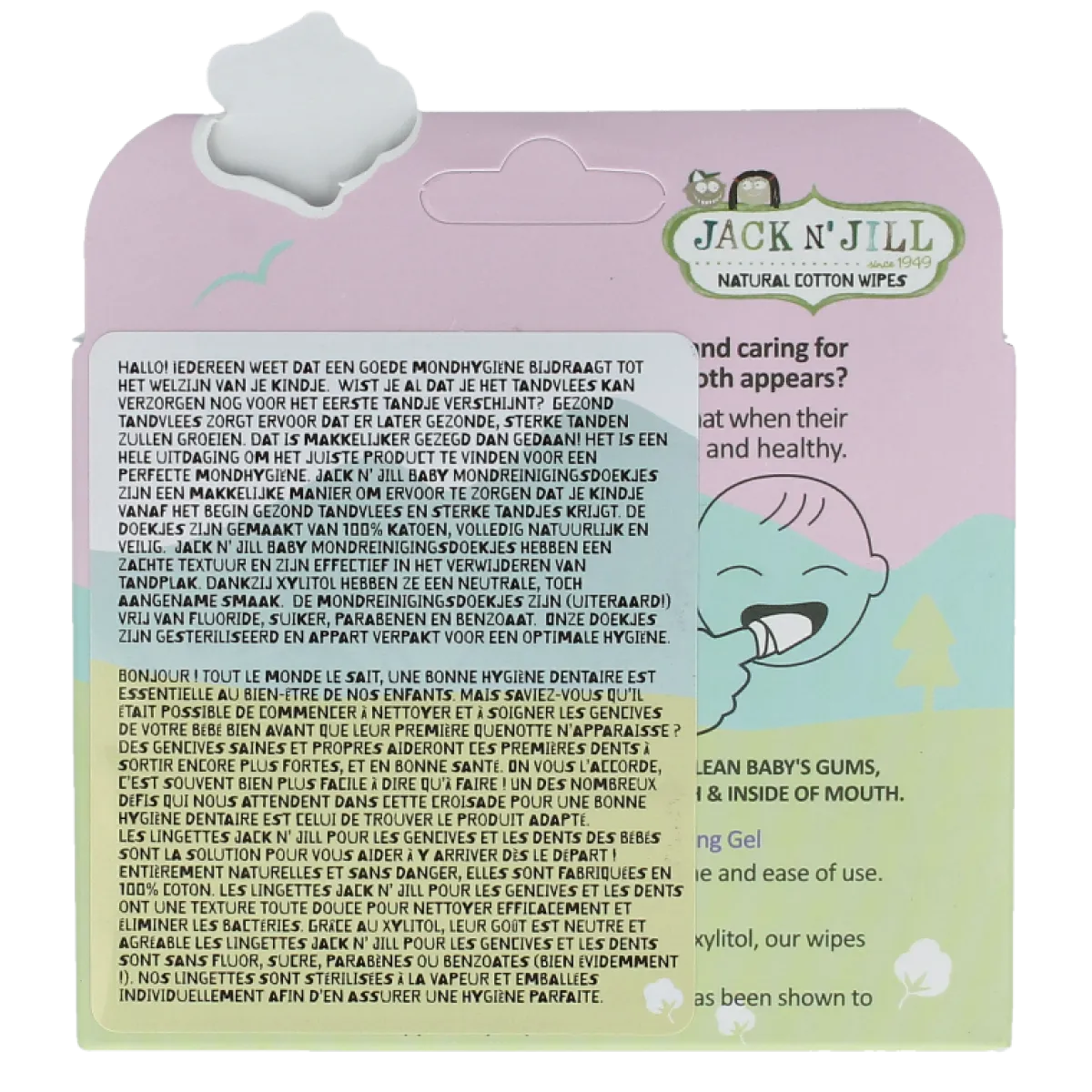 Outlet Jack N Jill Natural baby gum & tooth wipes