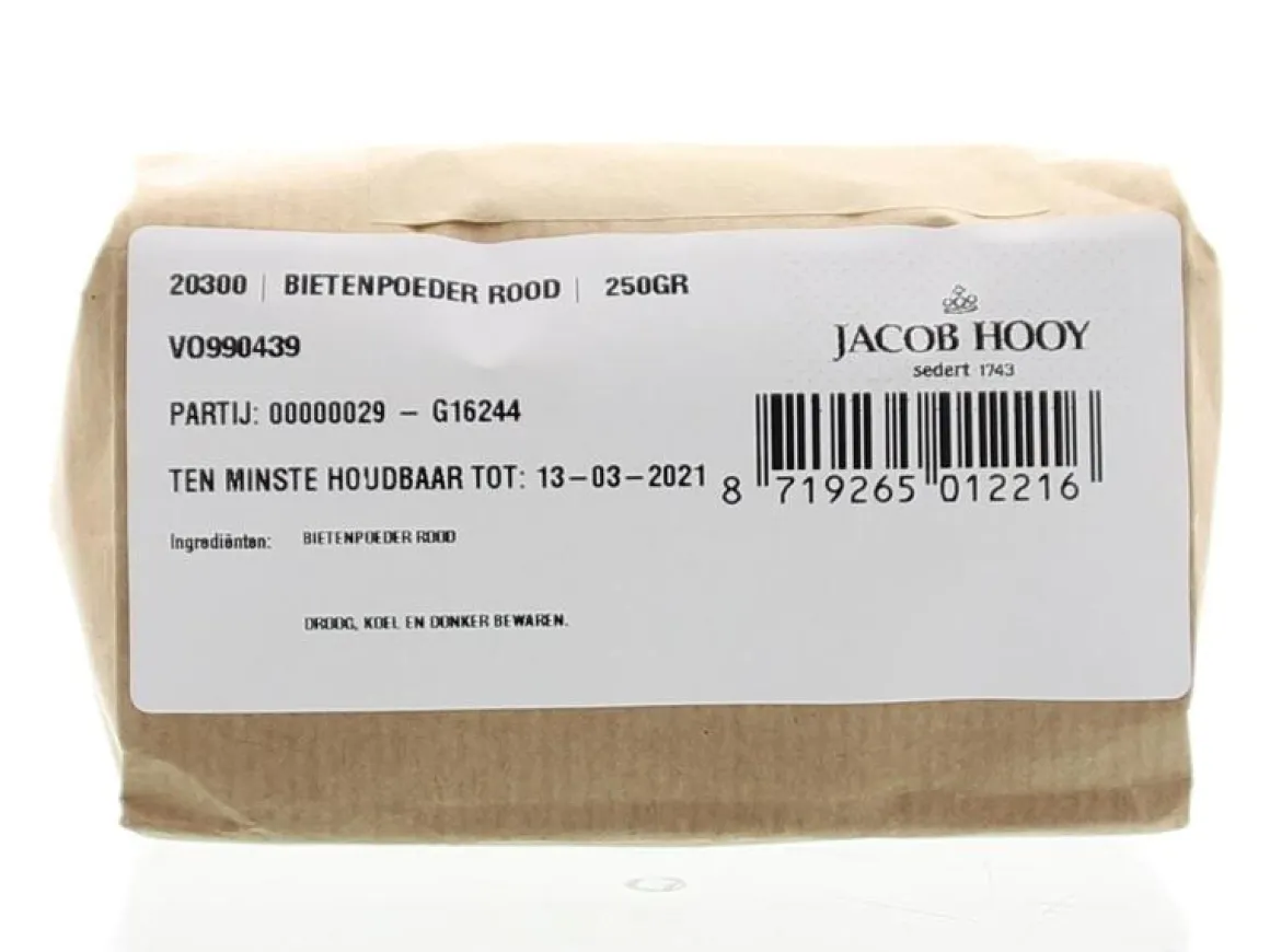 Jacob Hooy Bietenpoeder rood