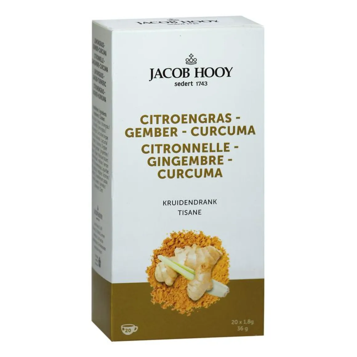 Jacob Hooy Citroengras gember curcuma thee