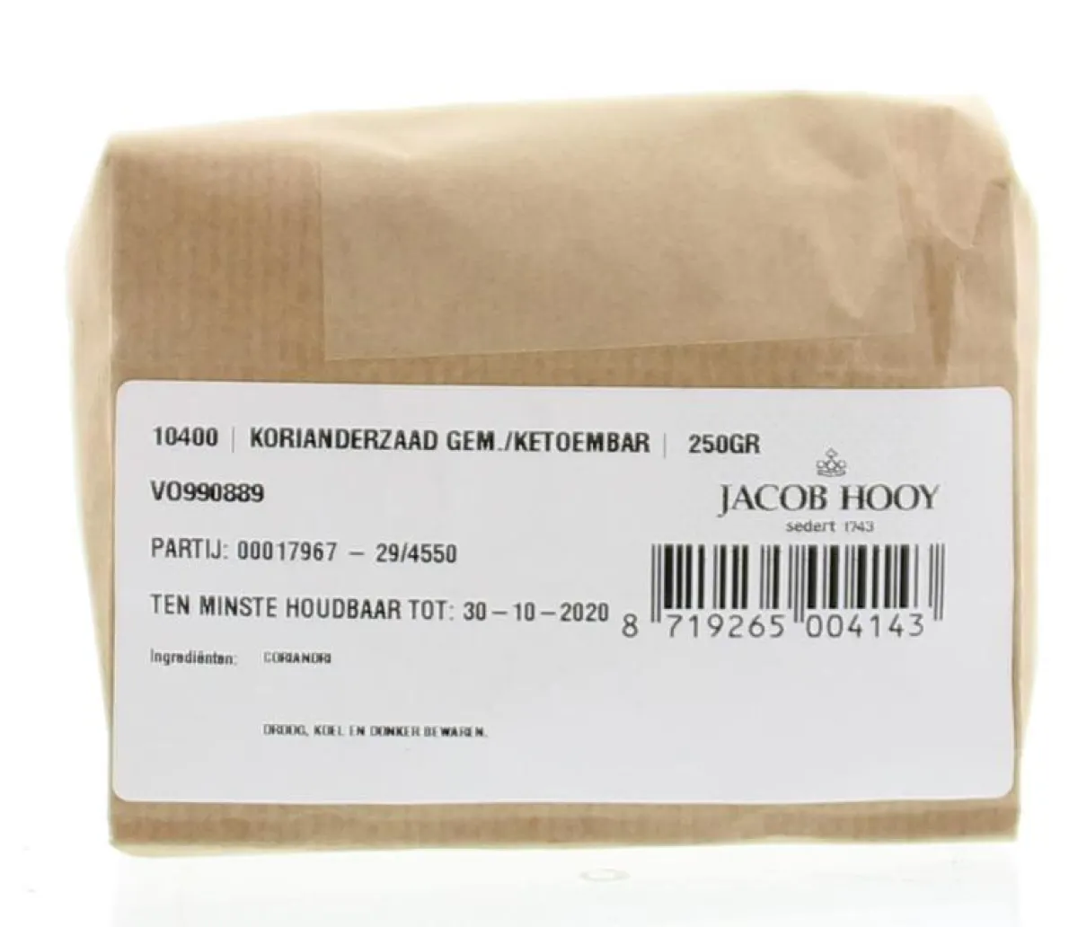 Online Jacob Hooy Korianderzaad gemalen/ketoembar