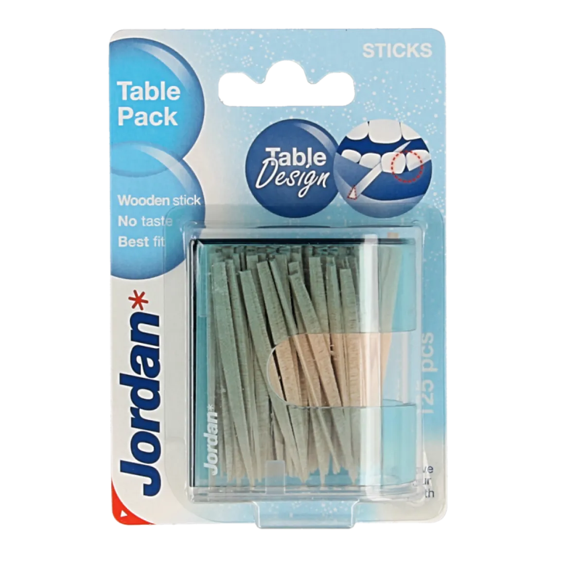 Jordan Tandenstoker tafeldispenser 125 stuks
