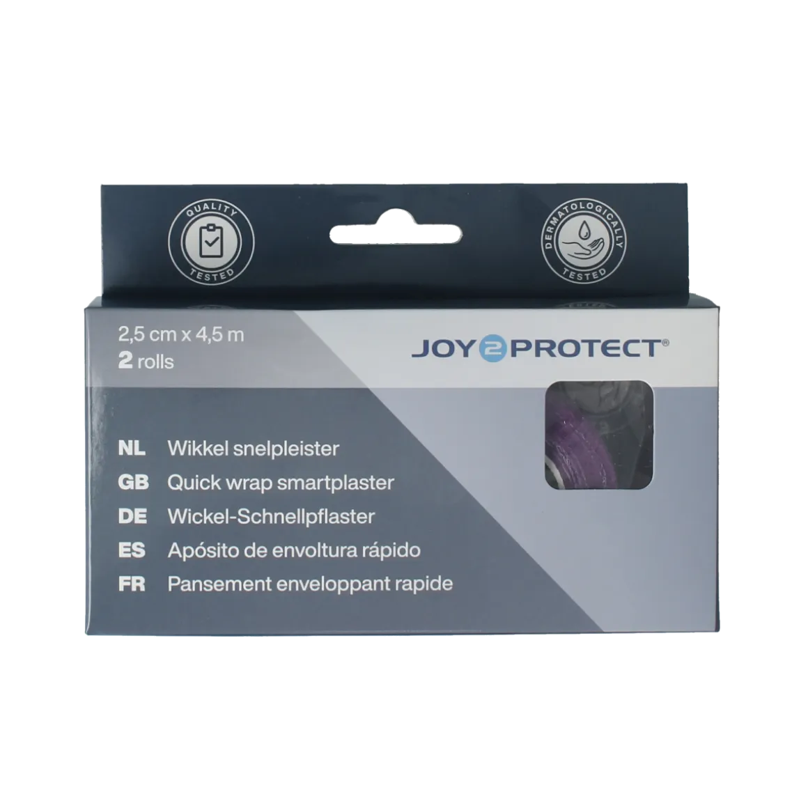 Joy2protect Snelpleisters lila 2.5cm x 4.5m