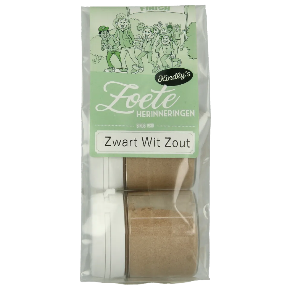 Sale Kindly's Zwart wit potjes zout 25 gram