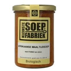 Kleinstesoepfabriek Afrikaanse maaltijdsoep met fonio en miso bio