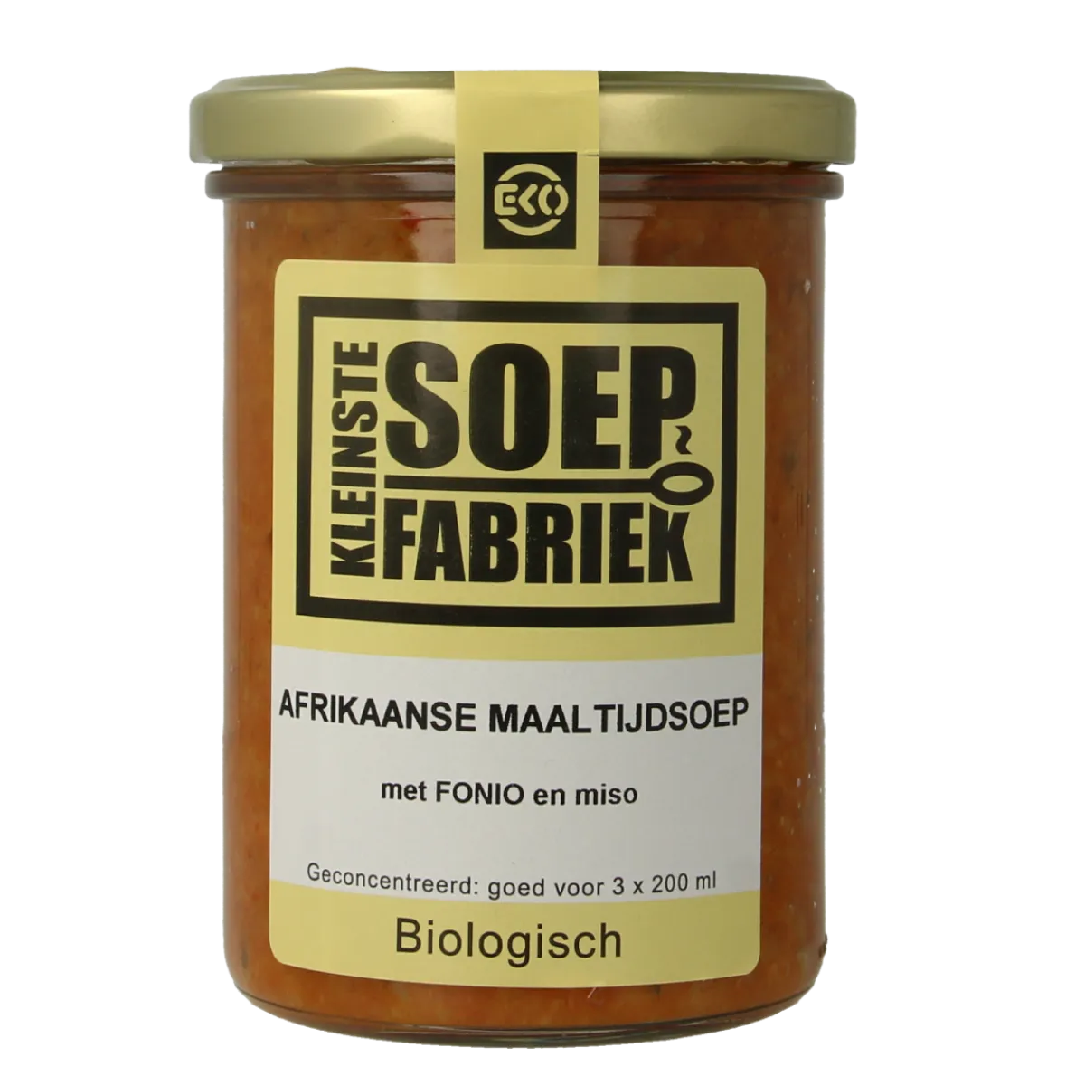 Kleinstesoepfabriek Afrikaanse maaltijdsoep met fonio en miso bio
