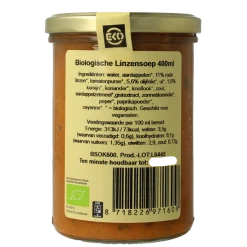 Kleinstesoepfabriek Linzensoep bio