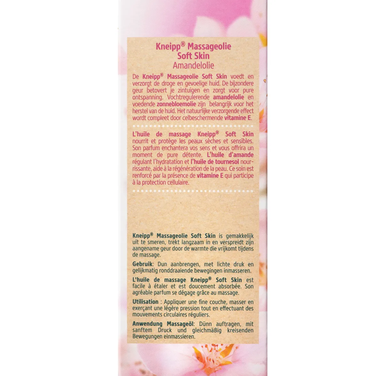 Discount Kneipp Soft skin massageolie amandelolie