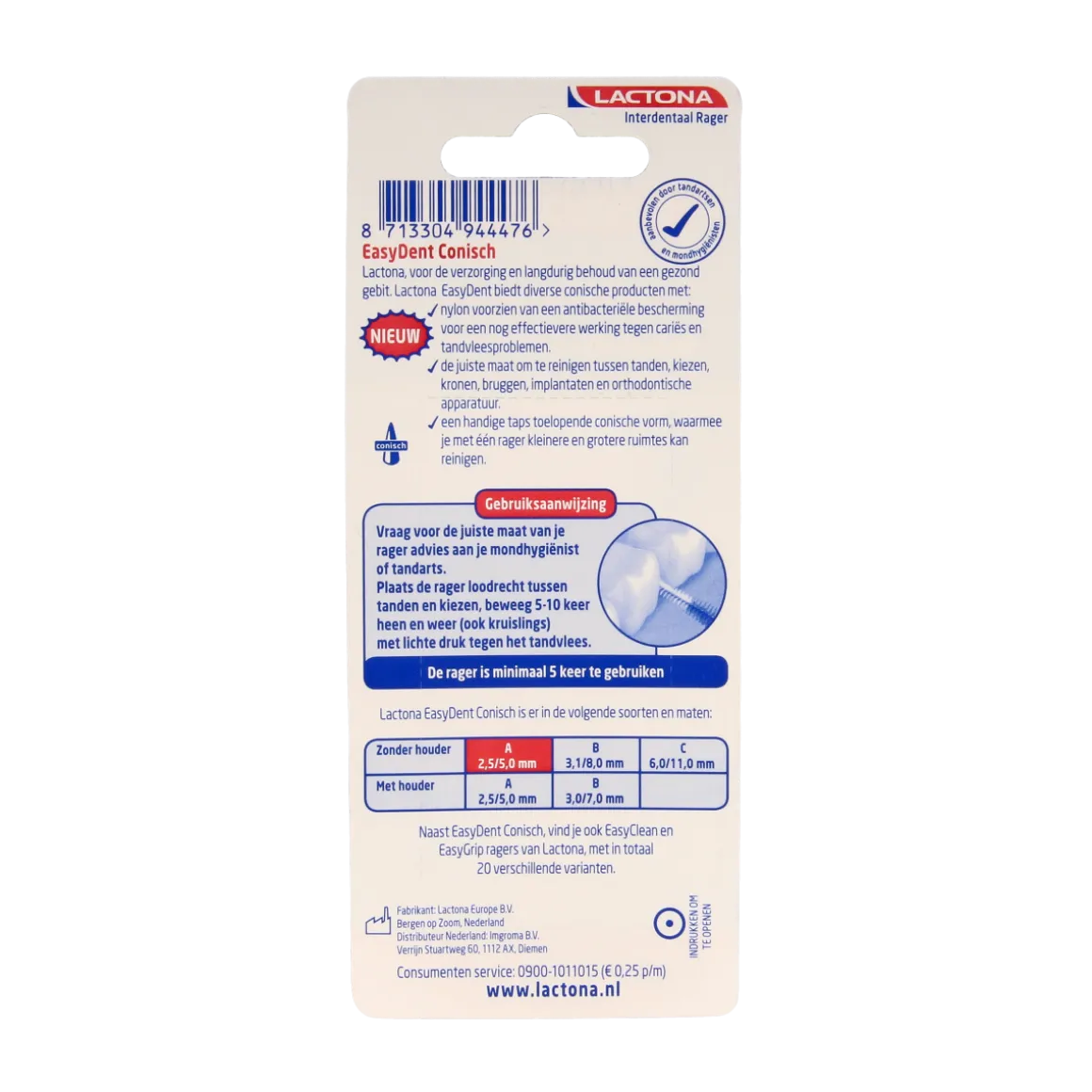 Lactona Easydent A 2.5-5mm zonder houdertje