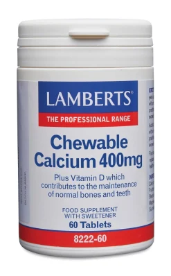Lamberts Calcium kauwtabletten 400mg met vitamine D en FOS