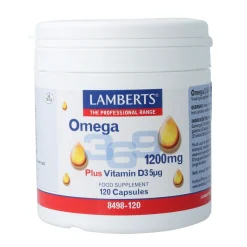 Lamberts Omega 3 6 9 visolie 1200mg + vitamine D3