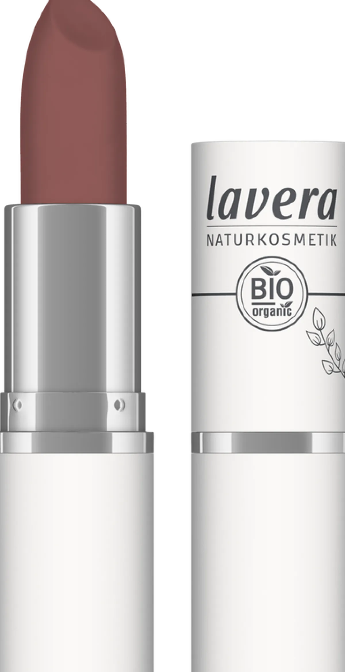 Hot Lavera Lipstick velvet matt auburn brown 02 bio