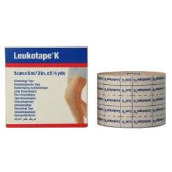 Leukotape K elastische tape 5m x 5cm huidkleur