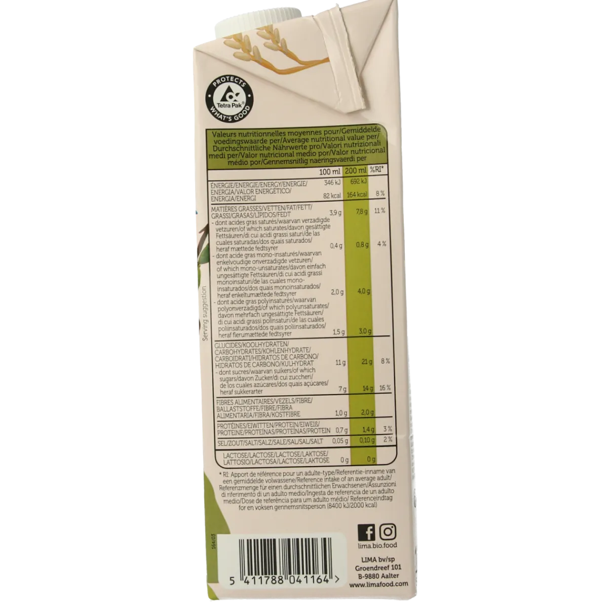 Online Lima Rice drink hazelnoot amandel bio
