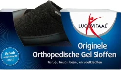 Lucovitaal Orthopedische gel sloffen zwart maat 40-41