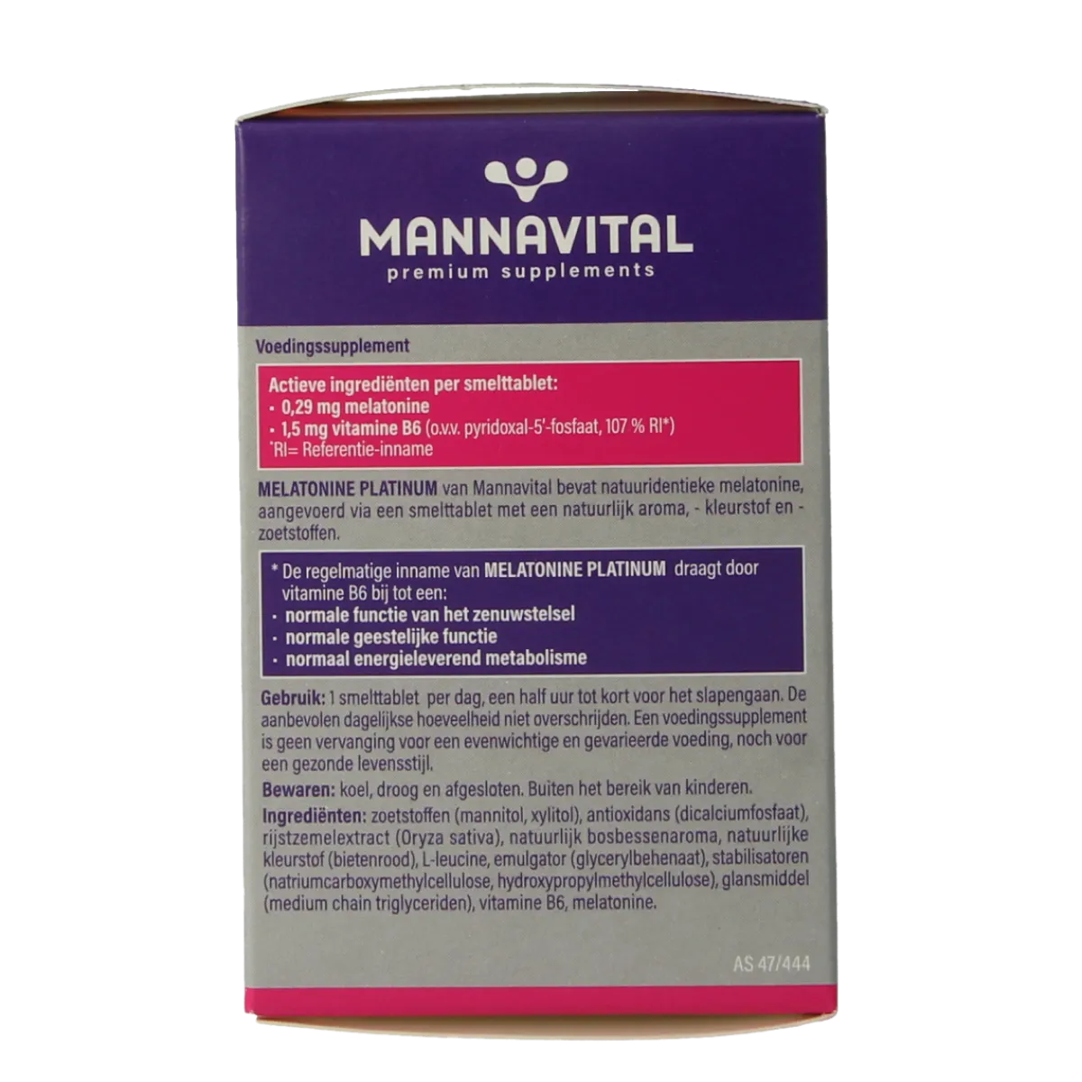 Clearance Mannavital Melatonine platinum