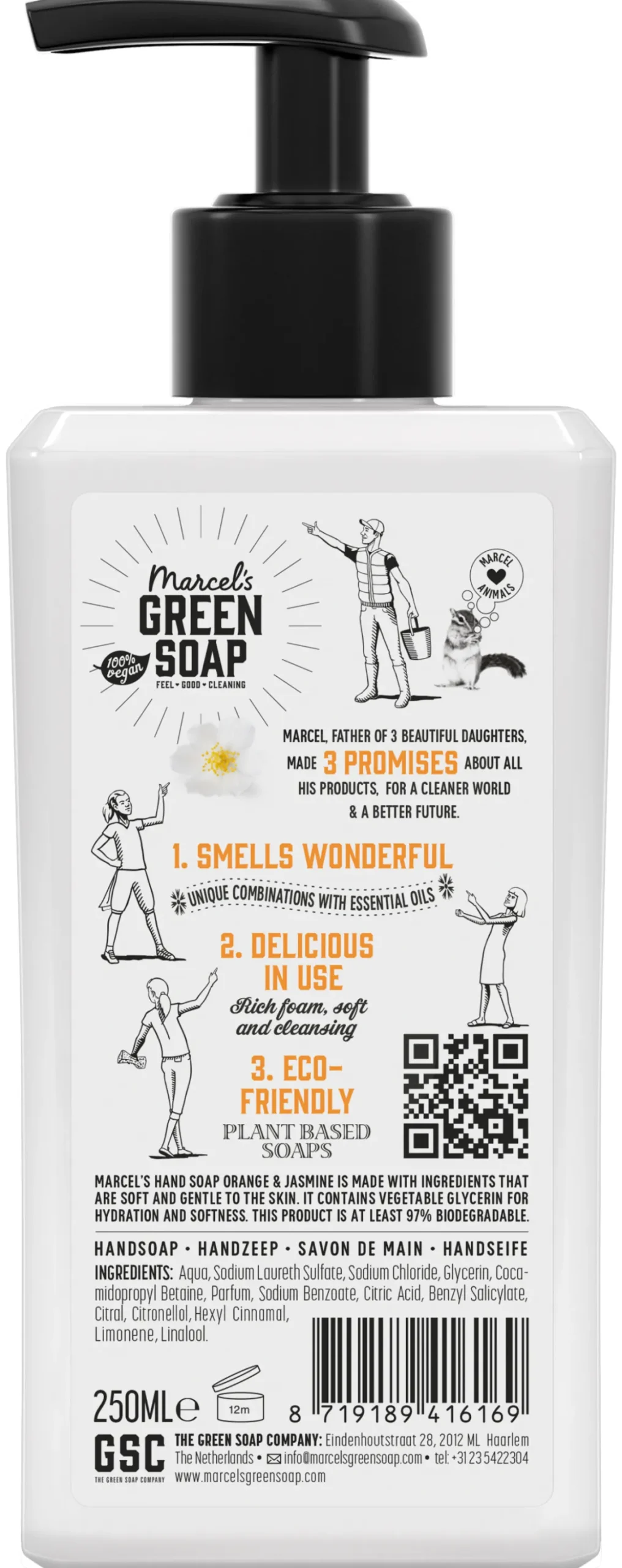 Marcel's Green Soap Handzeep sinaasappel & jasmijn