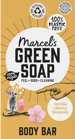 Marcel's Green Soap Shower bar vanilla & cherry