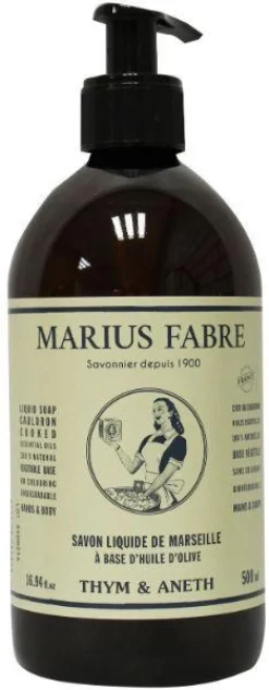 Marius Fabre Nature Marseille zeep tijm dille met pomp