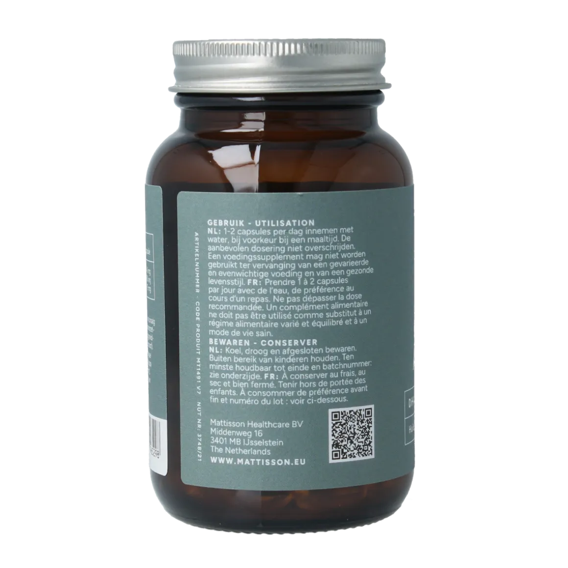 Mattisson Vegan omega 3 algenolie DHA 150mg EPA 75mg