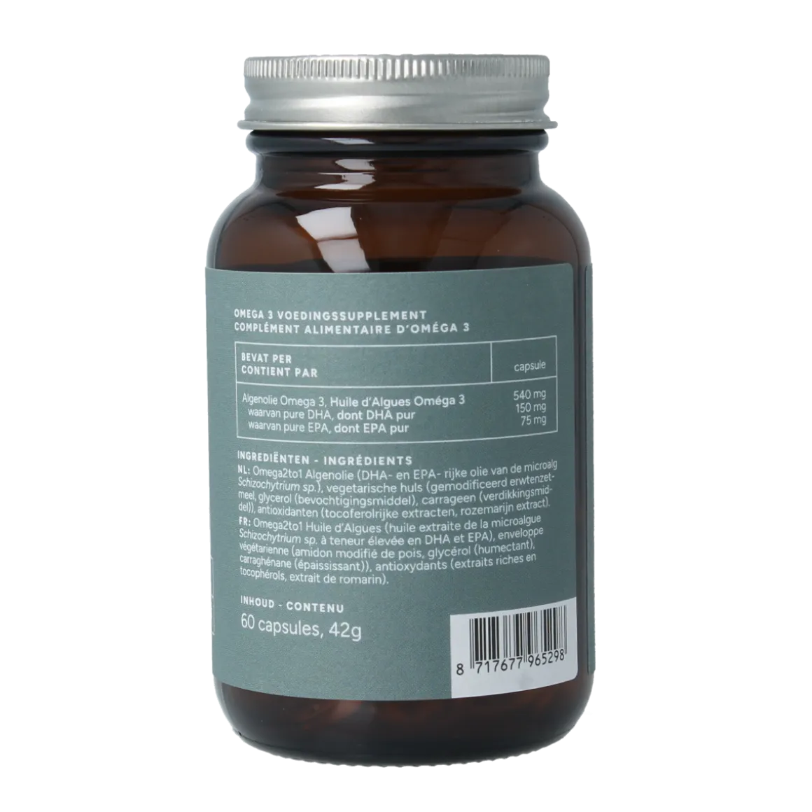 Mattisson Vegan omega 3 algenolie DHA 150mg EPA 75mg