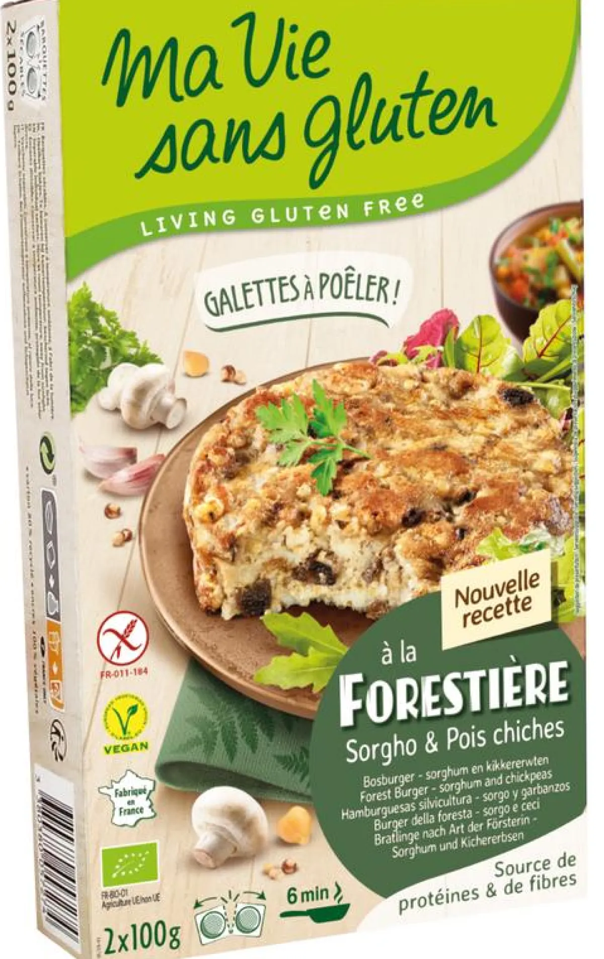 Online Ma Vie Sans Champignonburger kikkererwt glutenvrij 2x100g bio