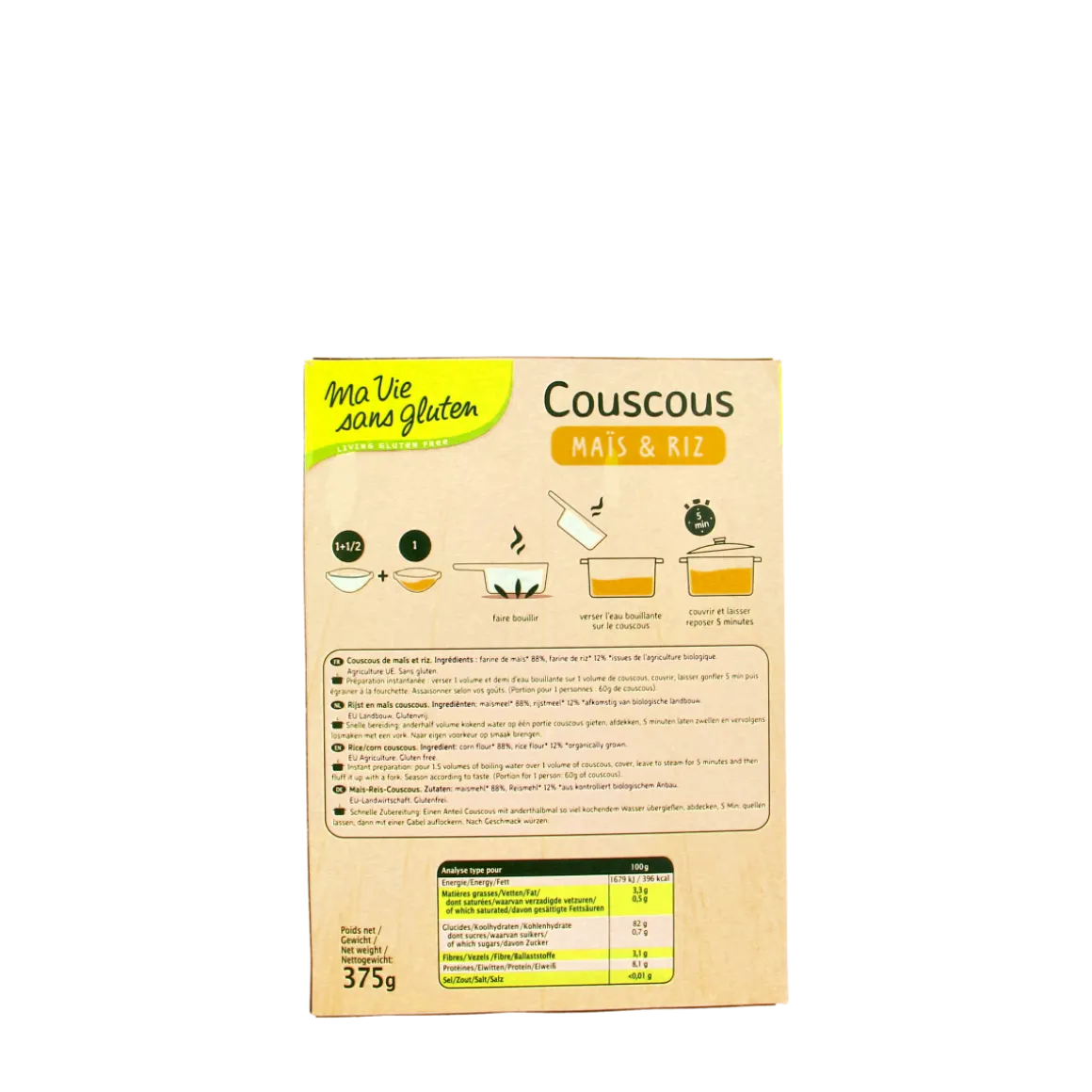 Ma Vie Sans Couscous van mais & rijst glutenvrij bio