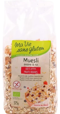 Ma Vie Sans Muesli haver/rijst 4 rode vruchten glutenvrij bio