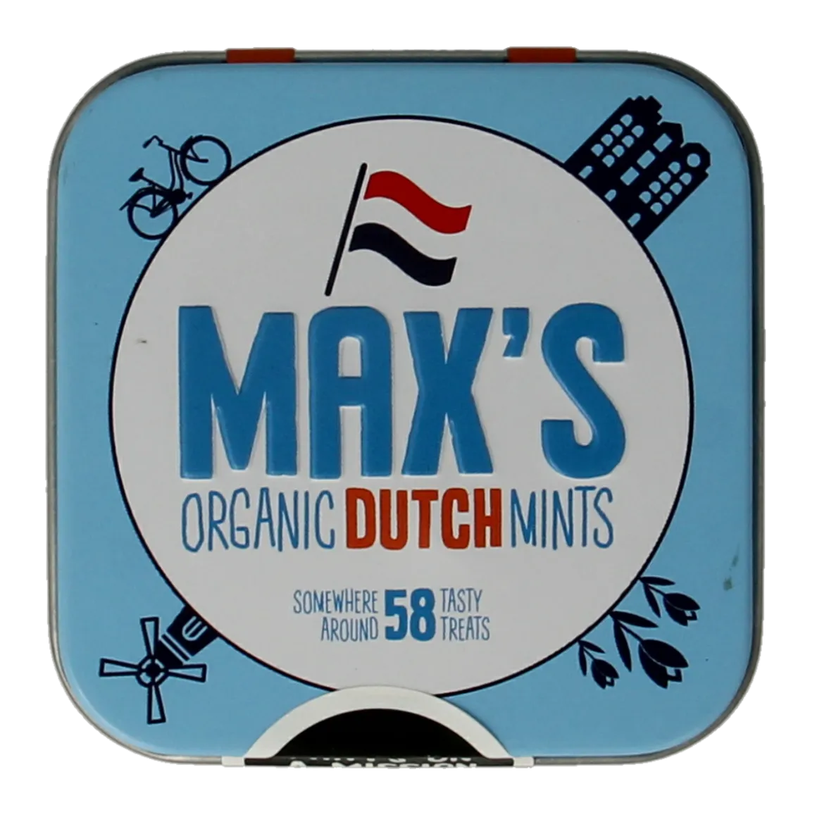 Max mints Dutch blikje vierkant bio