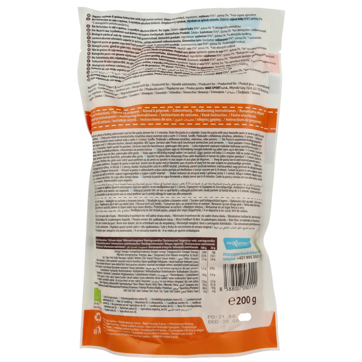 Max Sport Protein pasta quinoa fettucine